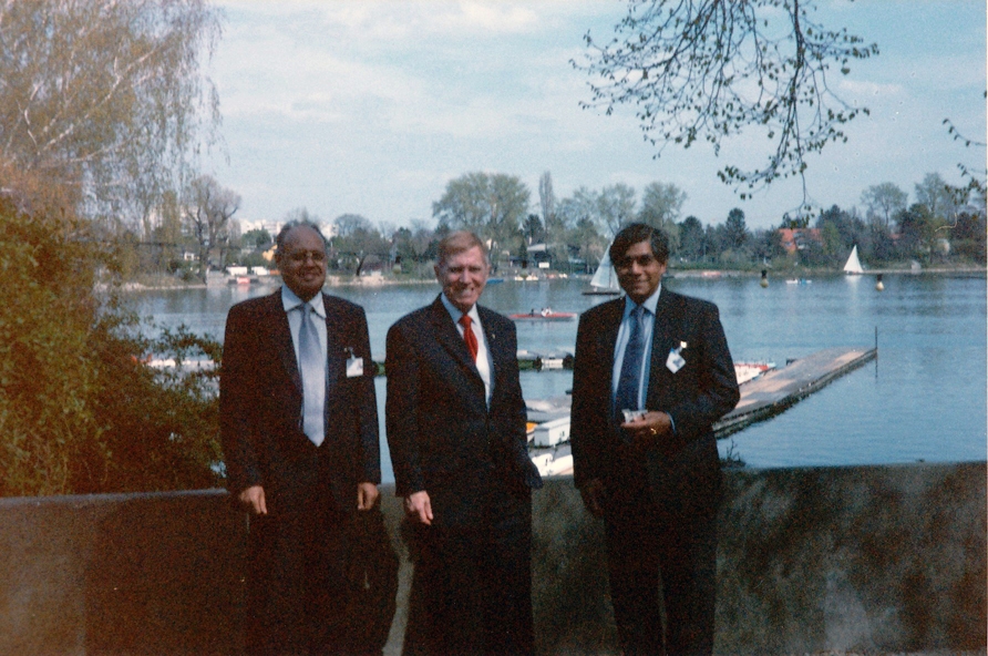 First Meeting, Vienna 2000: From left: Chief Justice Bhaskar Rao, Justice Michael Kirby and Dr Nihal Jayawickrama