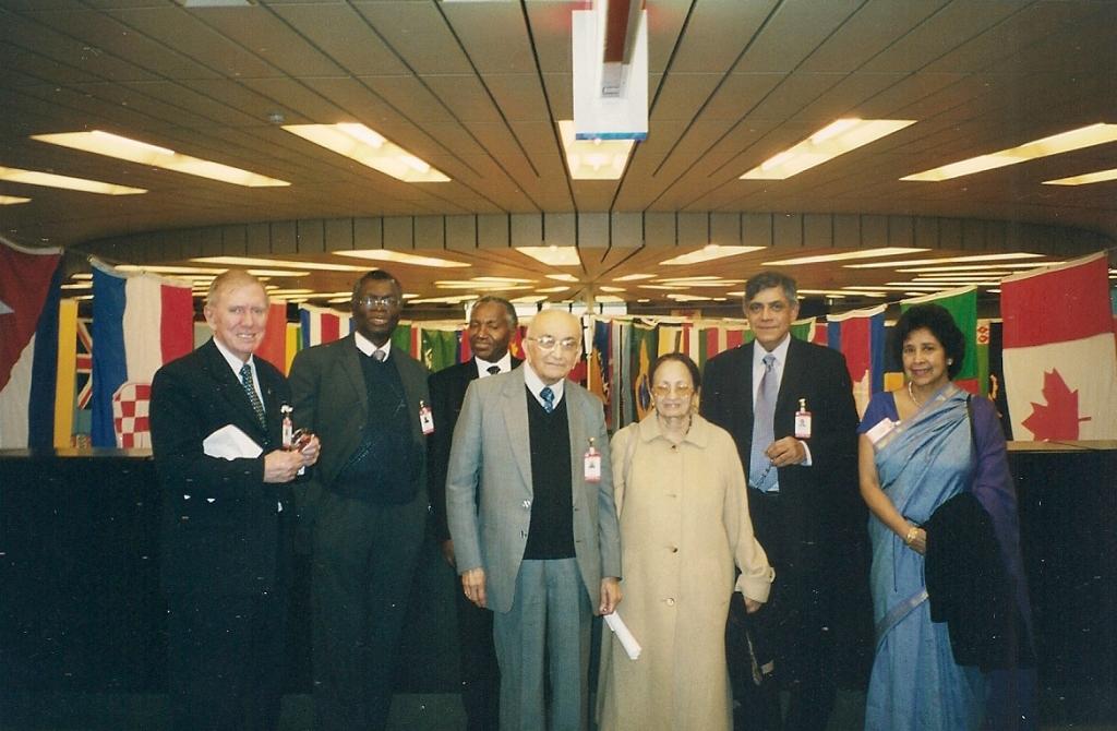 Fourth Meeting, Vienna 2005: From left: Justice Michael Kirby, Chief Justice Pius Langa, Justice John A. Mroso, Justice P.N. Bhagwati and Dr Nihal Jayawickrama   